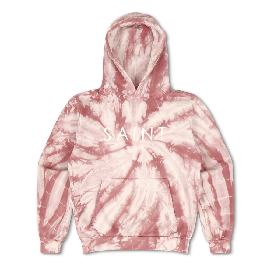 Felpa con cappuccio SAINT Tie Dye rosa